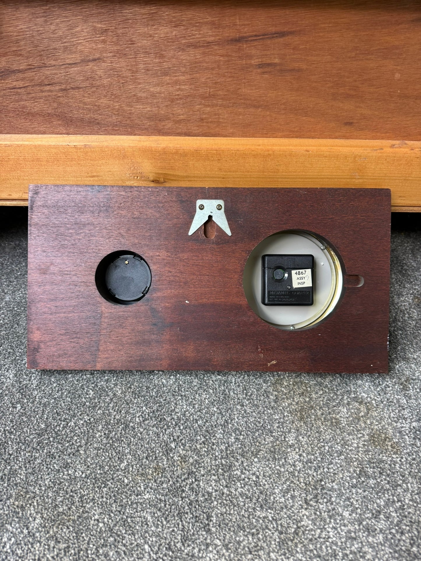 Vintage Metamec Ships Clock and Barometer On Wooden Plinth