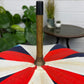 Vintage 70's Porsche Martini Racing Fabric Umbrella Rare Wooden Stick Collectible