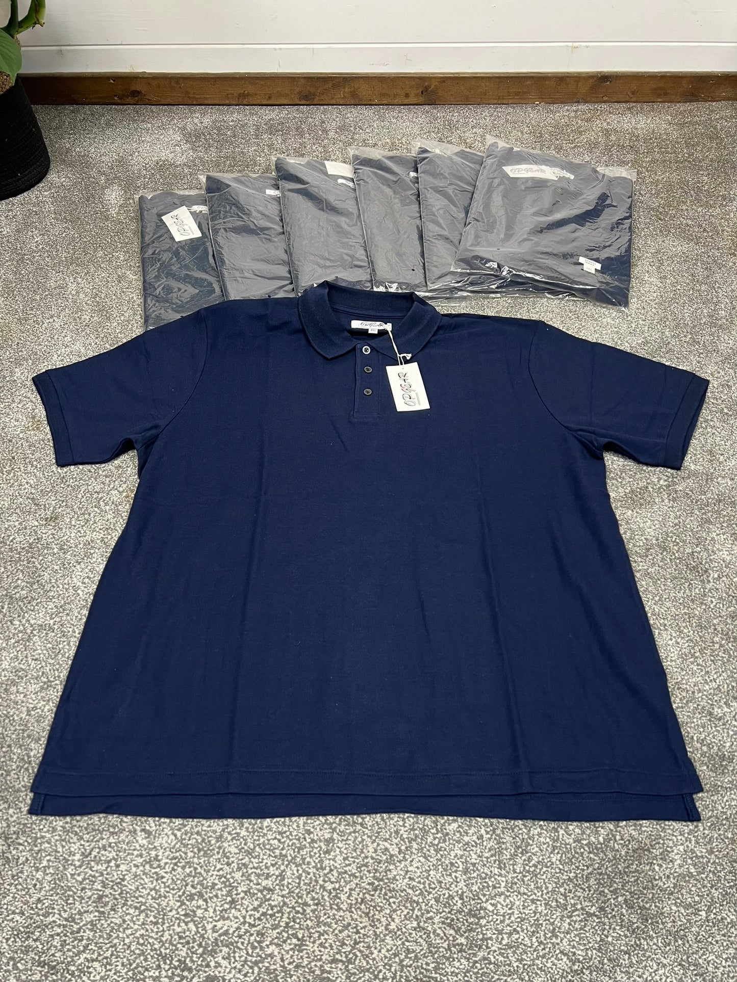 7x Men's Navy Polo Shirt XXXL (3XL) Job Lot Bundle