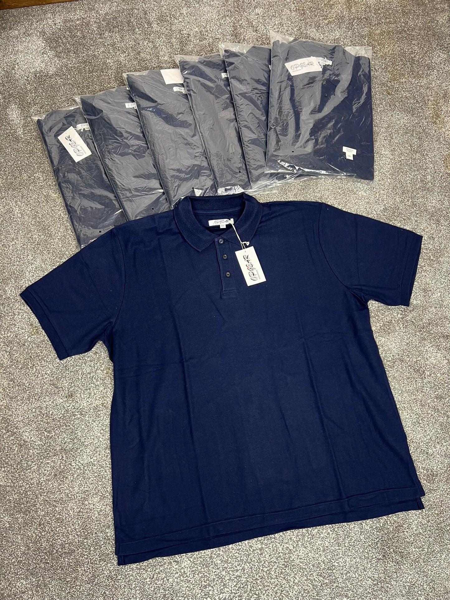 7x Men's Navy Polo Shirt XXXL (3XL) Job Lot Bundle