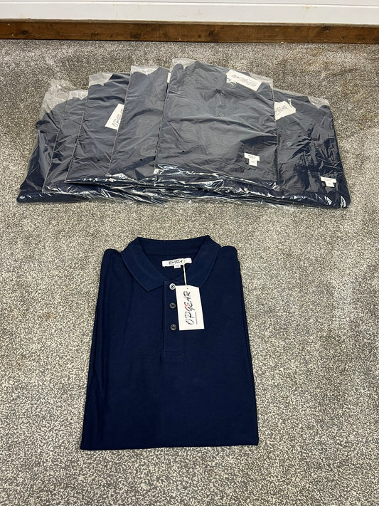 12x Men's Navy Polo Shirt XXL (2XL) Job Lot Bundle