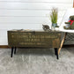 Rustic Wooden Storage Chest Table Reclaimed Vintage Ammo Box Blanket Side Table Coffee Table