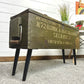 Rustic Wooden Storage Chest Table Reclaimed Vintage Ammo Box Blanket Side Table Coffee Table