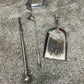 Vintage Art Deco Chrome Fireplace Tools Fire Companion "Mastercraft Production"