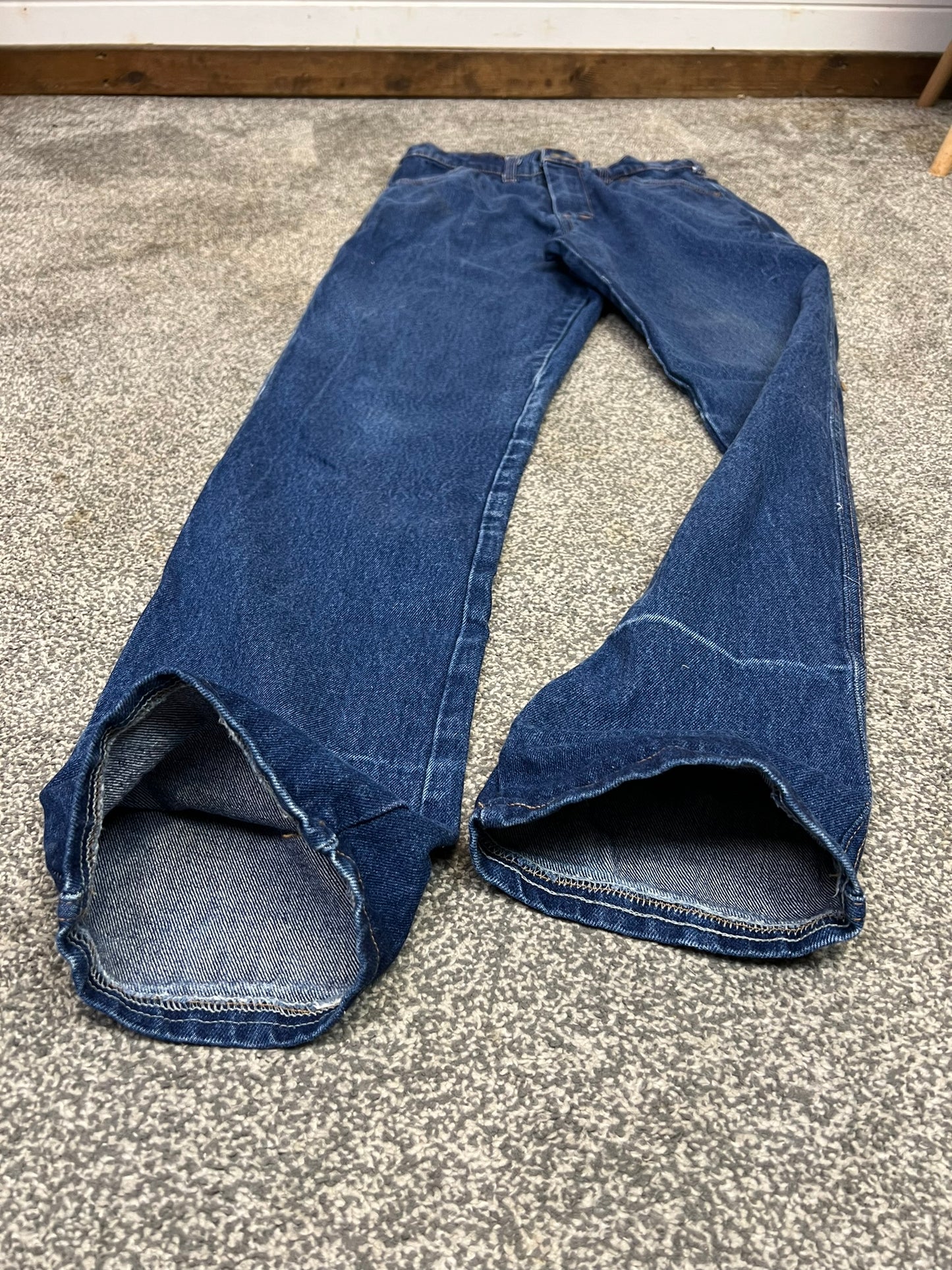 HM Prison Issue Men's Denim Jeans 32-33" Vintage HMP Peterhead Collectible