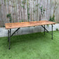 Rustic Vintage Wooden Folding Trestle Table Industrial Farmhouse Dining Garden Reclaimed Army