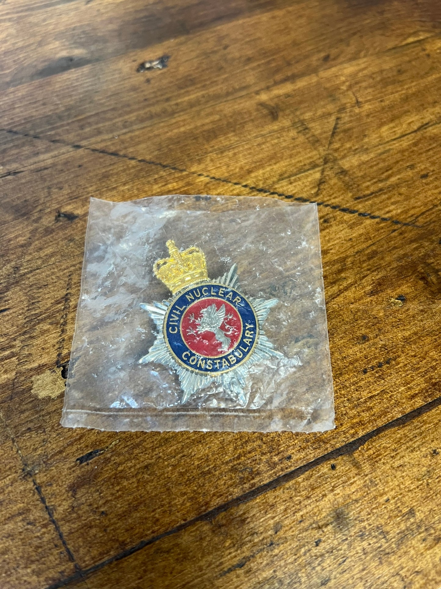 Civil Nuclear Constabulary Enamel Cap Badge NEW Obsolete Police Collectible