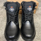 HM Prison Service Black Uniform Boots UK Size 2.5 With HMP Badge - New In Box