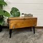 Vintage Rustic Wooden Box Side Table Storage Reclaimed Chest Farmhouse Coffee Table