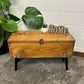 Vintage Rustic Wooden Box Side Table Storage Reclaimed Chest Farmhouse Coffee Table