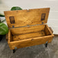 Vintage Rustic Wooden Box Side Table Storage Reclaimed Chest Farmhouse Coffee Table