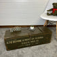 Rustic Wooden Ammo Box Industrial Vintage 1987 Blanket Box Storage Chest Coffee Table