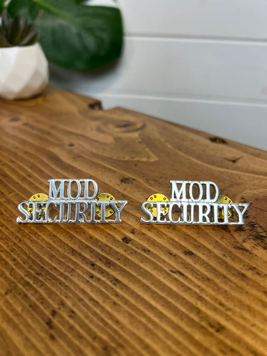 2x NEW Obsolete MOD Ministry Of Defence Security Collar Badge