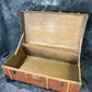 Vintage Bentwood Steamer Trunk Coffee Side Table Original Travel Storage Chest