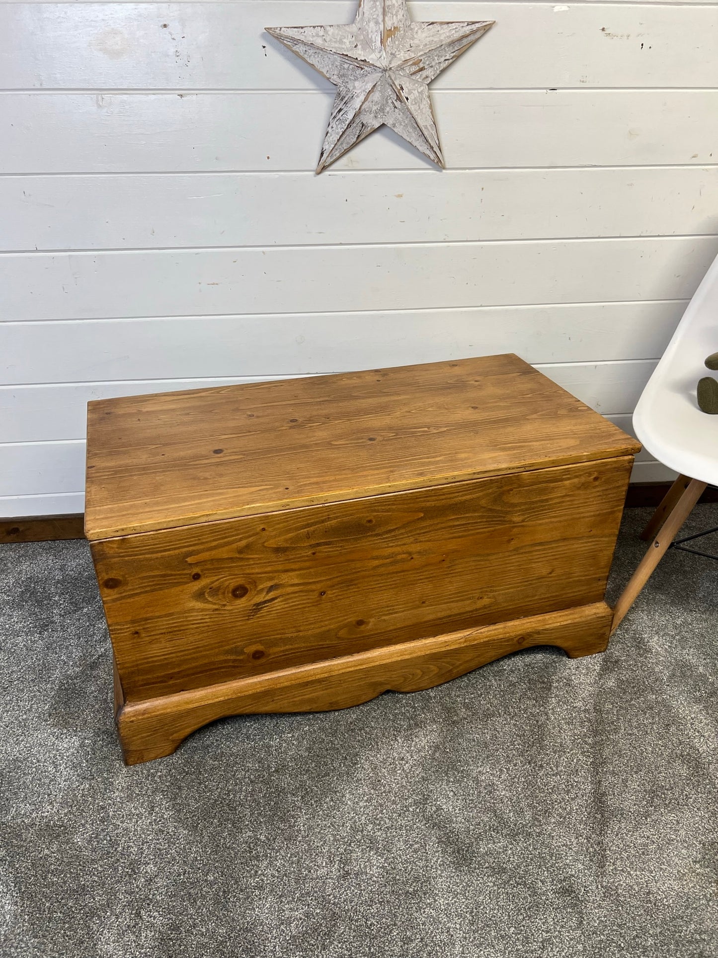 Vintage Wooden Storage Chest Coffee Table Toy Blanket Box Reclaimed Rustic Home Farmhouse Trunk