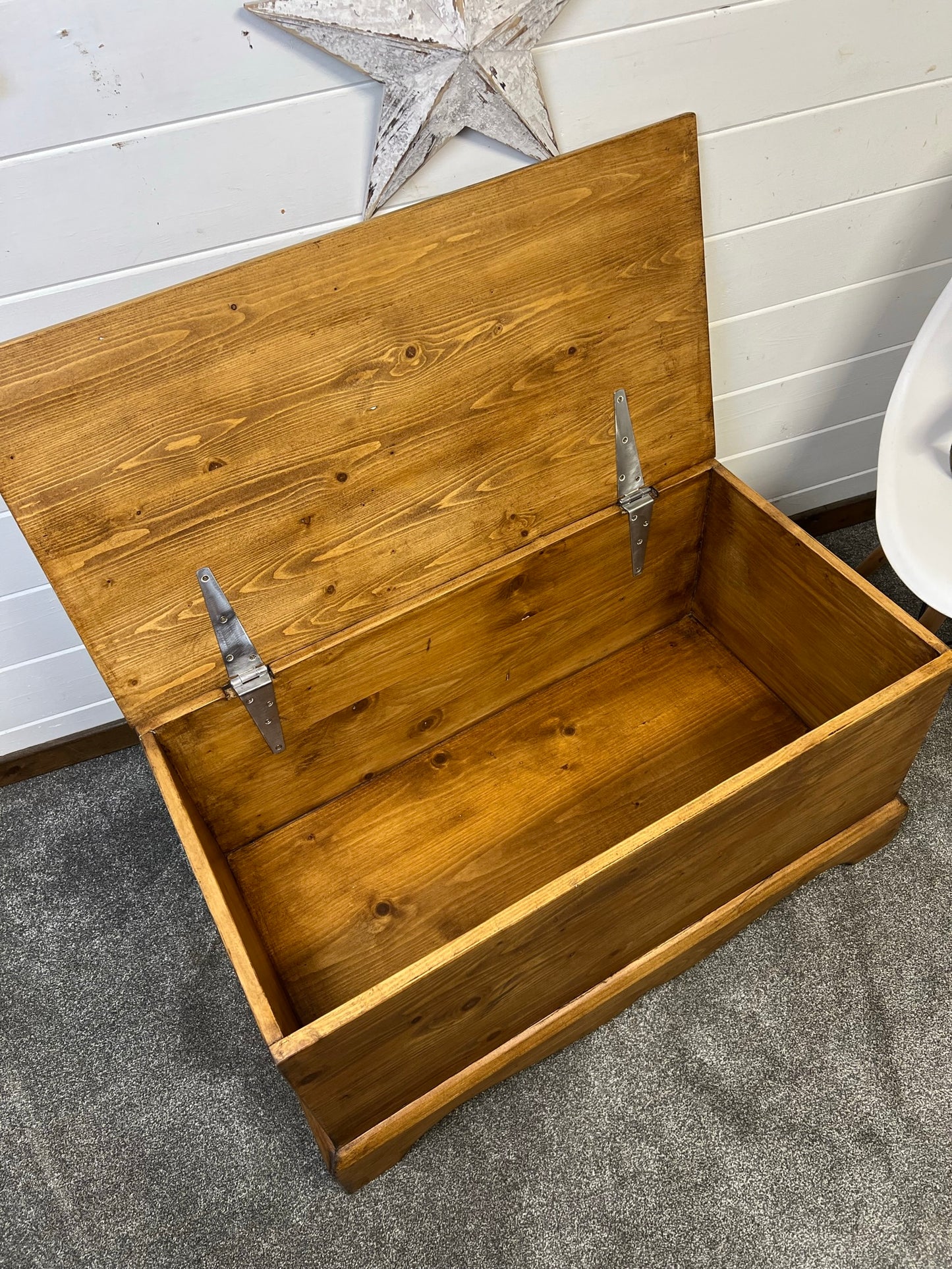 Vintage Wooden Storage Chest Coffee Table Toy Blanket Box Reclaimed Rustic Home Farmhouse Trunk