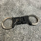 Ex Police Genuine Hiatt Folding Hinged Handcuffs & Key Security Collectible Memorabilia Restraint