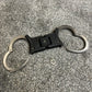 Ex Police Genuine Hiatt Folding Hinged Handcuffs & Key Security Collectible Memorabilia Restraint