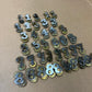 39x Ex Police Vintage Police Chrome Numbers Collar Number Job Lot