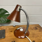 Vintage Retro Flexible Brown Desk Lamp Mid Century 50's Made in Hong Kong