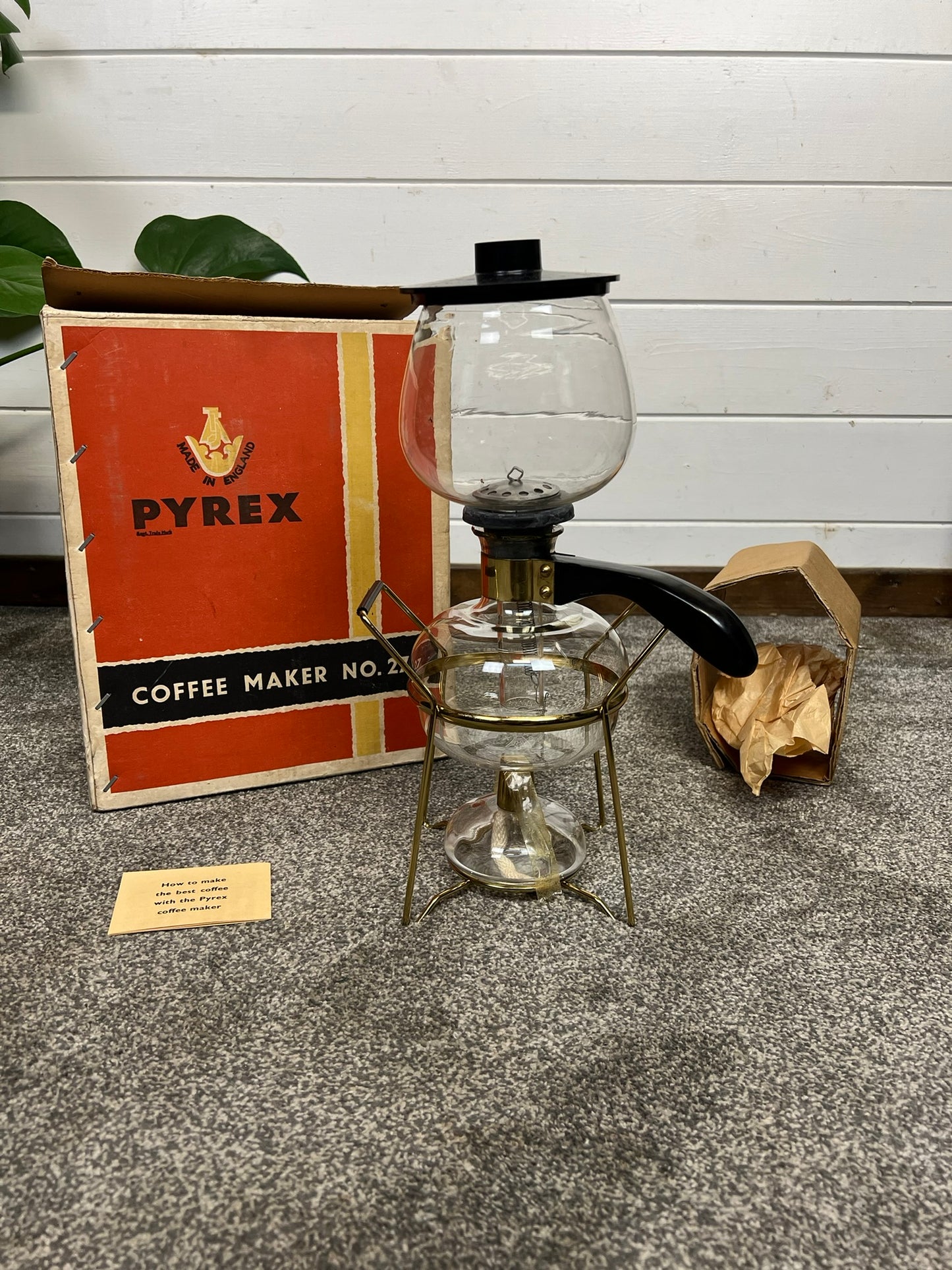 Vintage Pyrex Coffee Maker No 27. Complete & Unused in Box Retro 50's Collectible