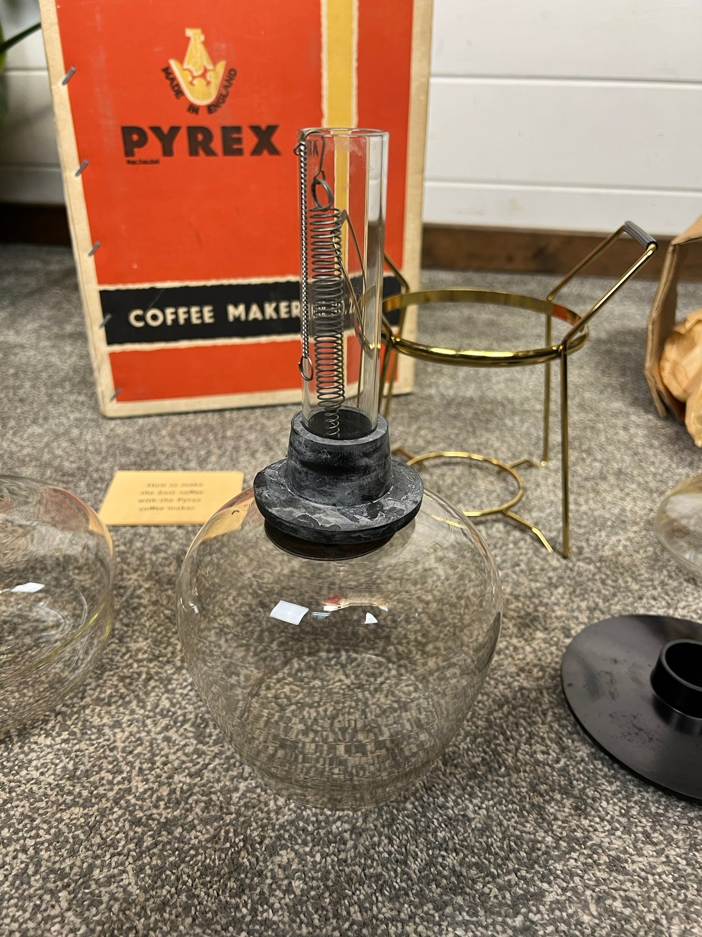 Vintage Pyrex Coffee Maker No 27. Complete & Unused in Box Retro 50's Collectible