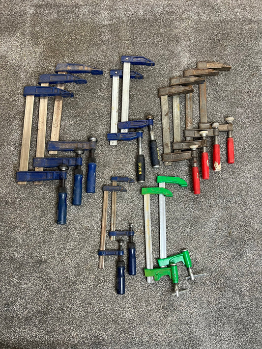 13x Woodwork F Clamp Job Lot Carpenter Workshop Tools