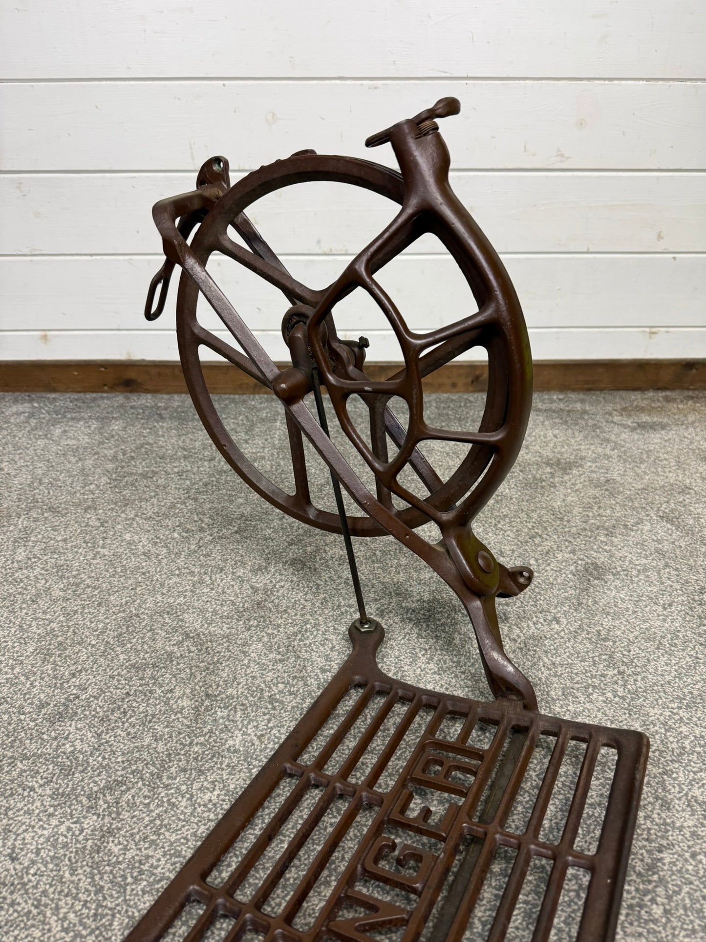 Vintage Singer Treadle Base & Pedal with Original Foot Plate