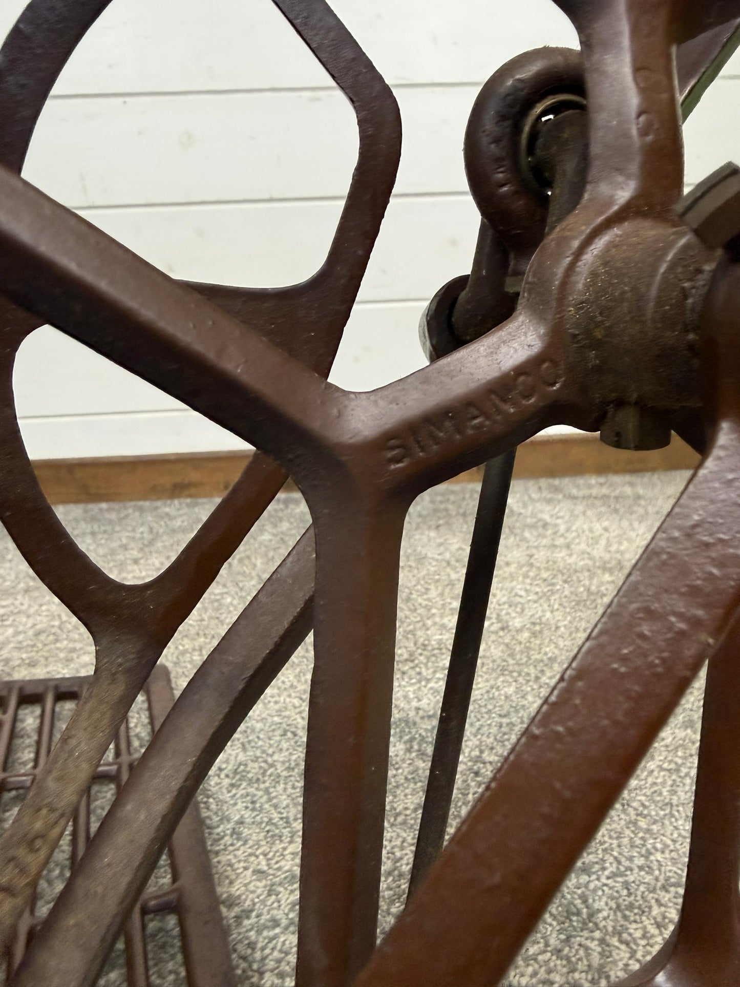 Vintage Singer Treadle Base & Pedal with Original Foot Plate