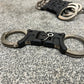 Ex Police Genuine Hiatt Folding Hinged Handcuffs & Key Security Collectible Memorabilia G2