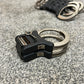 Ex Police Genuine Hiatt Folding Hinged Handcuffs & Key Security Collectible Memorabilia G2