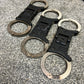 Ex Police Genuine Hiatt Folding Hinged Handcuffs & Key Security Collectible Memorabilia G2