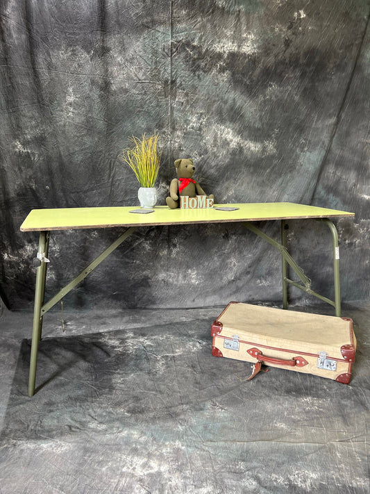 Wooden Folding Trestle Table Rustic Vintage Industrial Heavy Duty Home Reclaimed