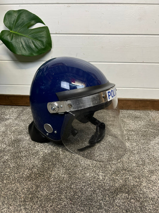 Ex Police Riot Helmet Genuine Obsolete 60-61cm Collectible Theatre Display Prop