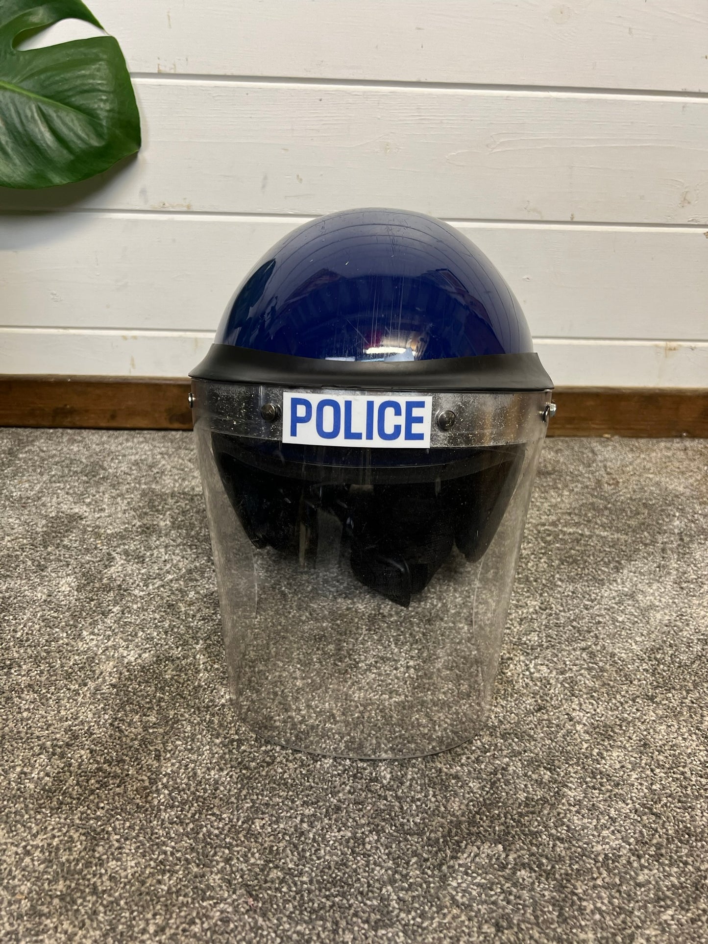 Ex Police Riot Helmet Genuine Obsolete 60-61cm Collectible Theatre Display Prop