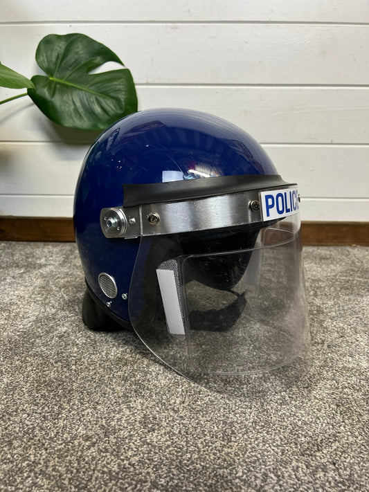 Ex Police Riot Helmet Genuine Obsolete 58-59cm Collectible Theatre Display Film Prop