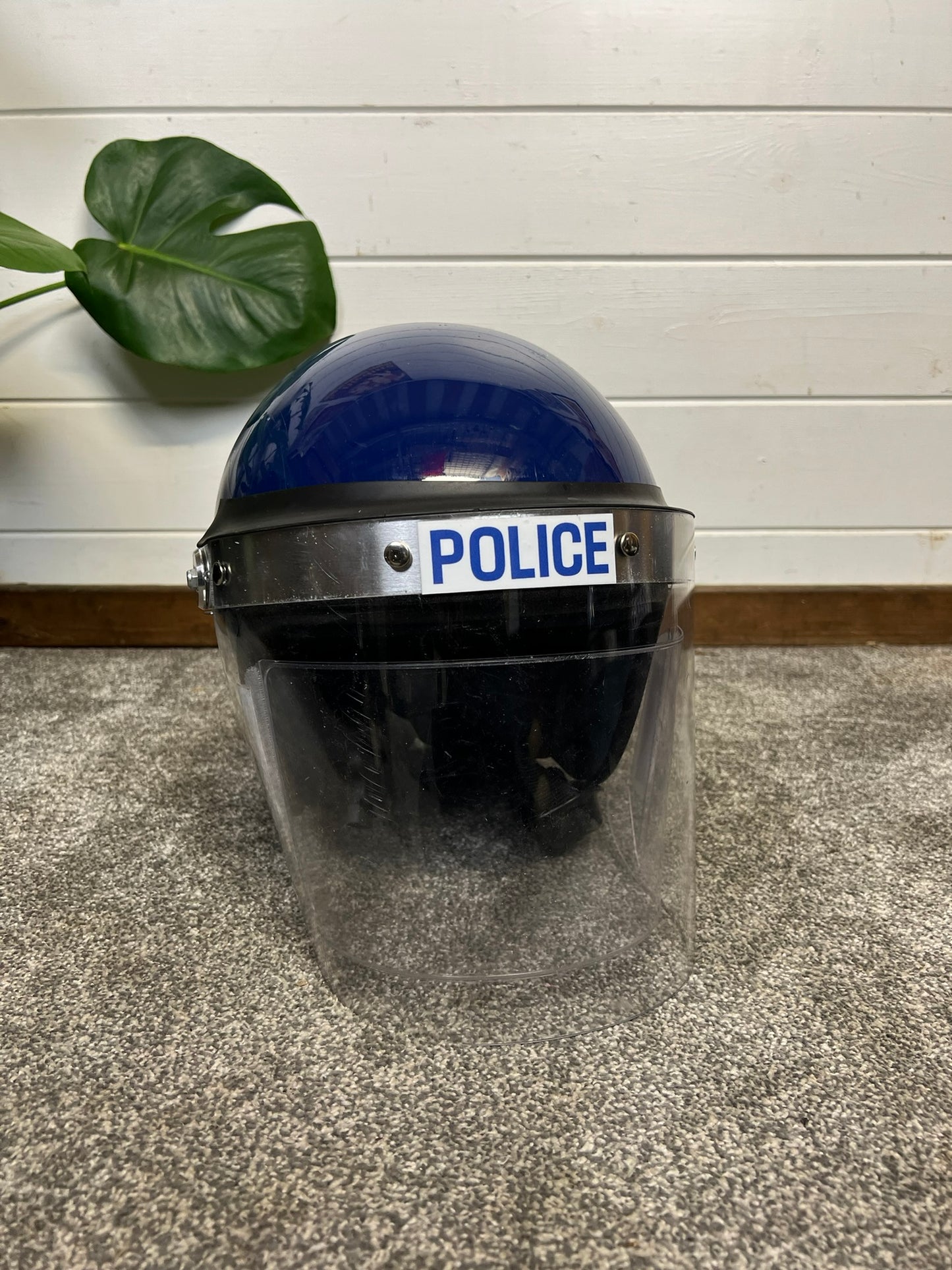 Ex Police Riot Helmet Genuine Obsolete 58-59cm Collectible Theatre Display Film Prop