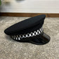 Ex Police Black Peak Cap 58cm Genuine Issue Chauffeur Fancy Dress Film Prop Collectible