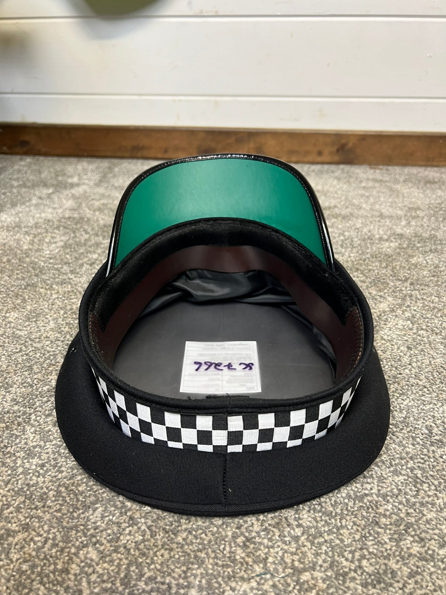 Ex Police Black Peak Cap 58cm Genuine Issue Chauffeur Fancy Dress Film Prop Collectible