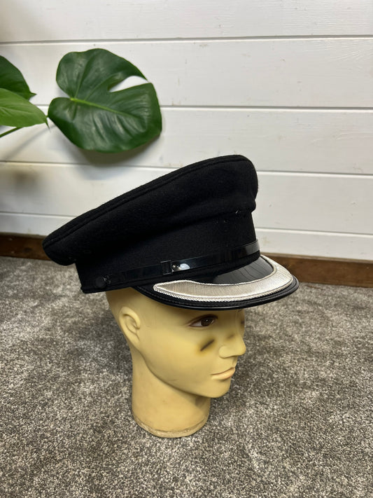 Vintage Ex Police Superintendent Wool Peak Cap 60cm Braided Peak Collectible Prop Display