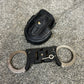 Police Handcuffs Folding Hiatt Genuine Cuffs With Key & Pouch Security Collectible Memorabilia Restraint