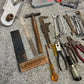 Job Lot of Old Garage Tools Vintage Rustic Spanners Hand Drill Screwdrivers etc.