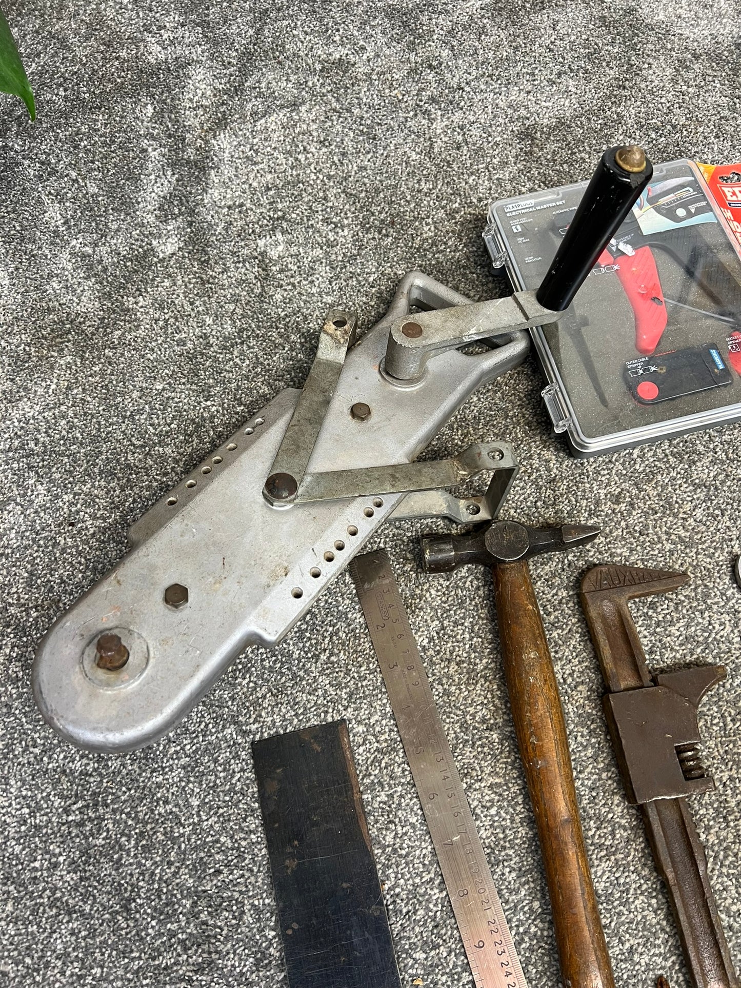 Job Lot of Old Garage Tools Vintage Rustic Spanners Hand Drill Screwdrivers etc.