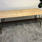 Vintage Wooden Folding Trestle Table Rustic Industrial Farmhouse Dining Garden Catering Market Stall