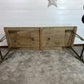 Vintage Wooden Folding Trestle Table Rustic Industrial Farmhouse Dining Desk Garden Catering Market Stall