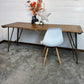 Vintage Wooden Folding Trestle Table Rustic Industrial Farmhouse Dining Desk Garden Catering Market Stall