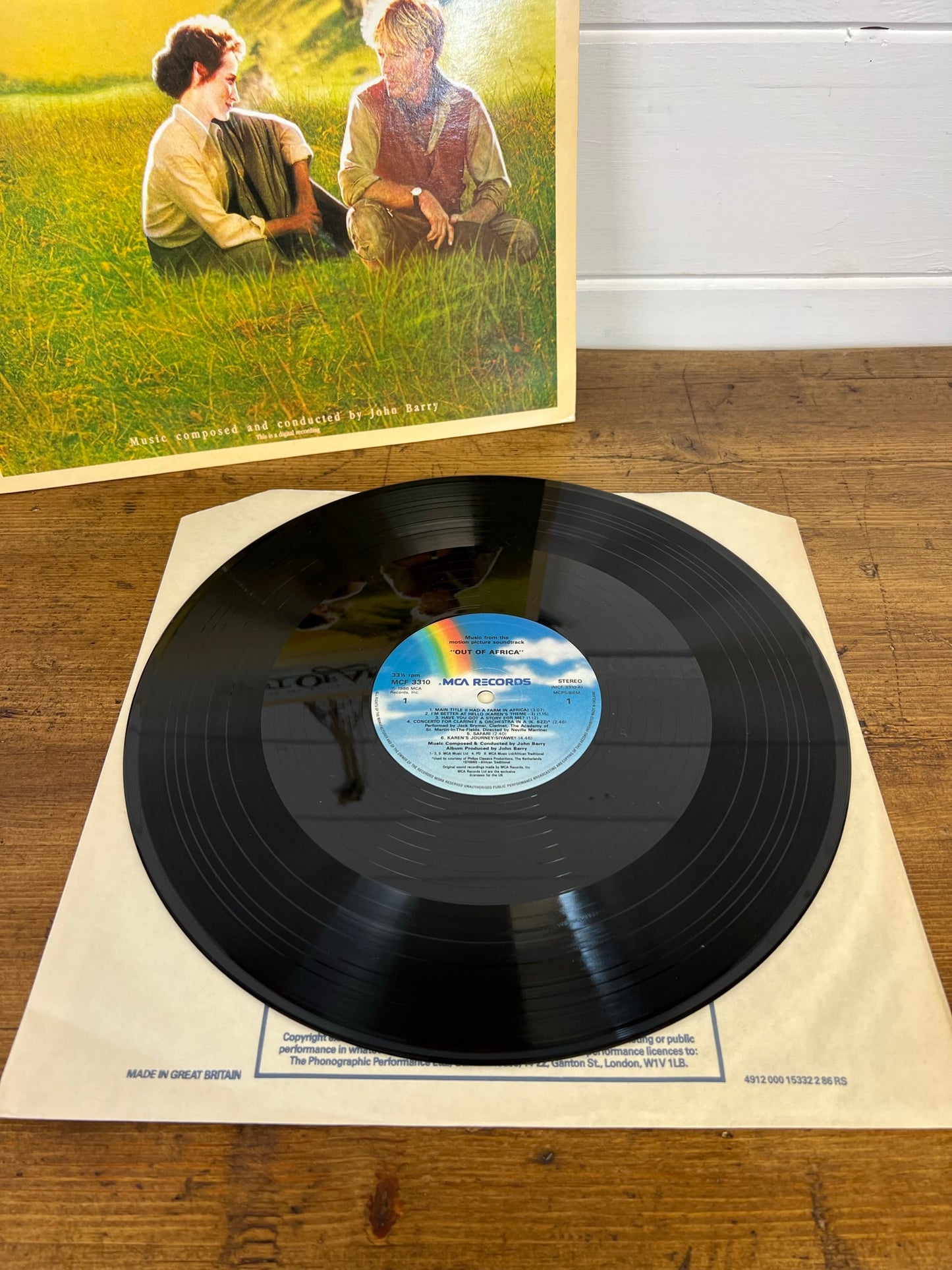 John Barry - Out Of Africa Soundtrack LP Vinyl Record MCA Records