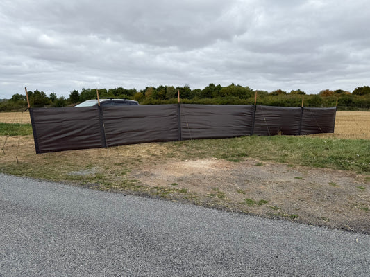 Ex Army HUGE 14m Windbreak Privacy Screen Wooden Poles Military Wind Break