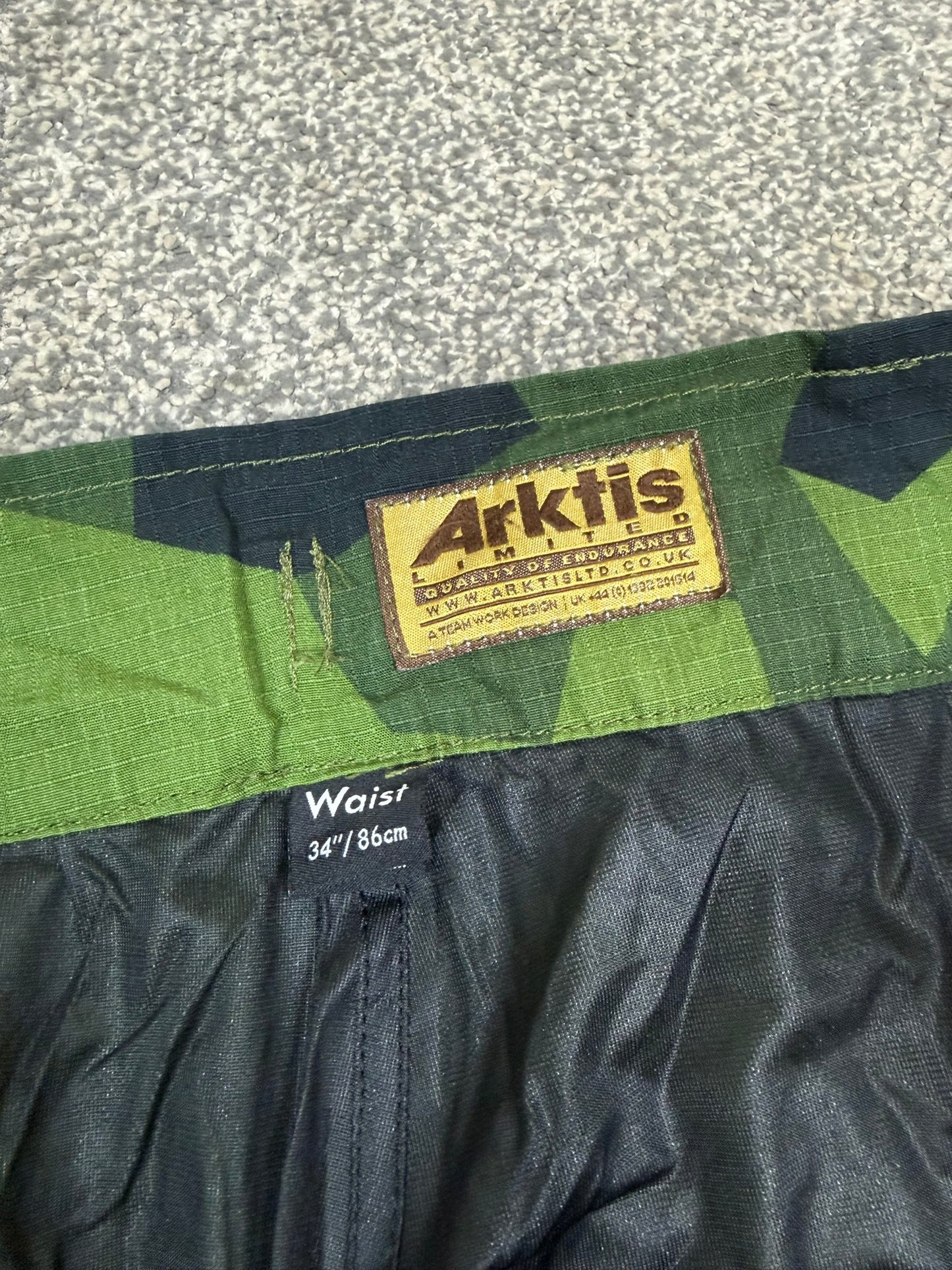 Arktis C310 Waterproof Combat Trousers 34" Swedish M90 Woodland