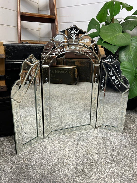 Venetian Style 3 Fold Dressing Table Mirror Vanity Mirror Art Deco Home Decor